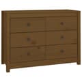 Miniatyrbilde 11 av 11: vidaXL Sideskap honningbrun 100x40x72 cm heltre furu