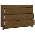 Miniatyrbilde 2 av 11: vidaXL Sideskap honningbrun 100x40x72 cm heltre furu