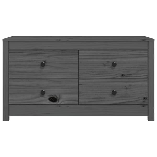 vidaXL Sidoskåp grå 100x40x54 cm massiv furu