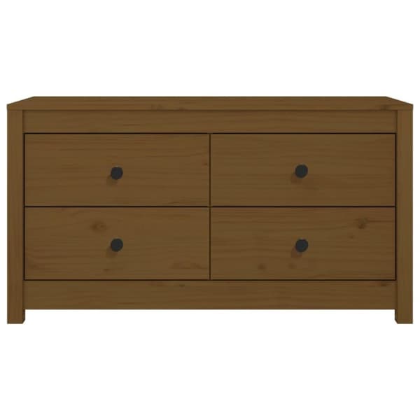 vidaXL Sidoskåp honungsbrun 100x40x54 cm massiv furu
