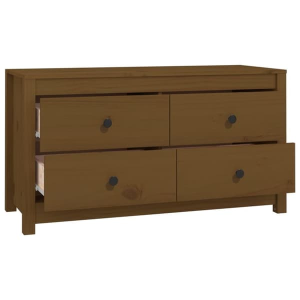 vidaXL Sidoskåp honungsbrun 100x40x54 cm massiv furu