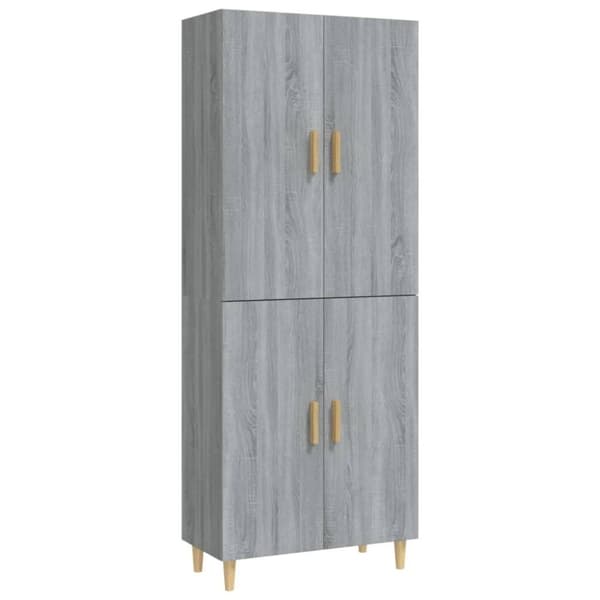 vidaXL Highboard grå sonoma 70x34x180 cm konstruert tre