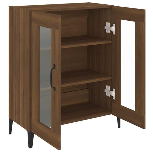 vidaXL Highboard brun eik 69,5x34x180 cm konstruert tre