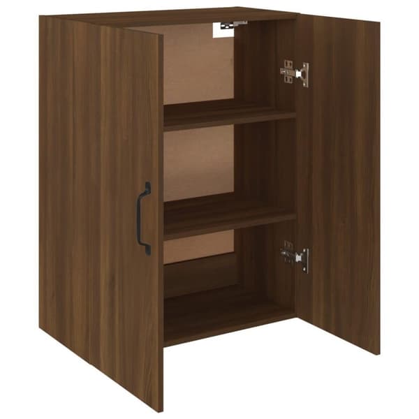 vidaXL Highboard brun eik 69,5x34x180 cm konstruert tre