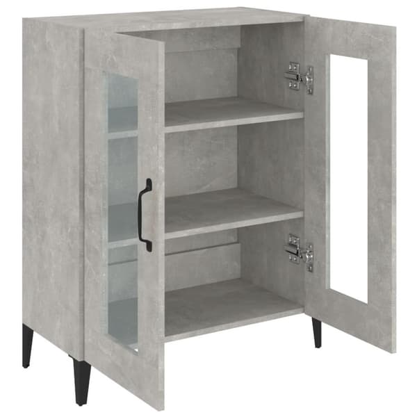 vidaXL Highboard betong grå 69,5x34x180 cm konstruert tre