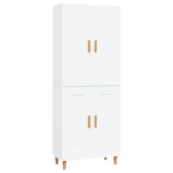 vidaXL Highboard hvit 70x34x180 cm konstruert tre