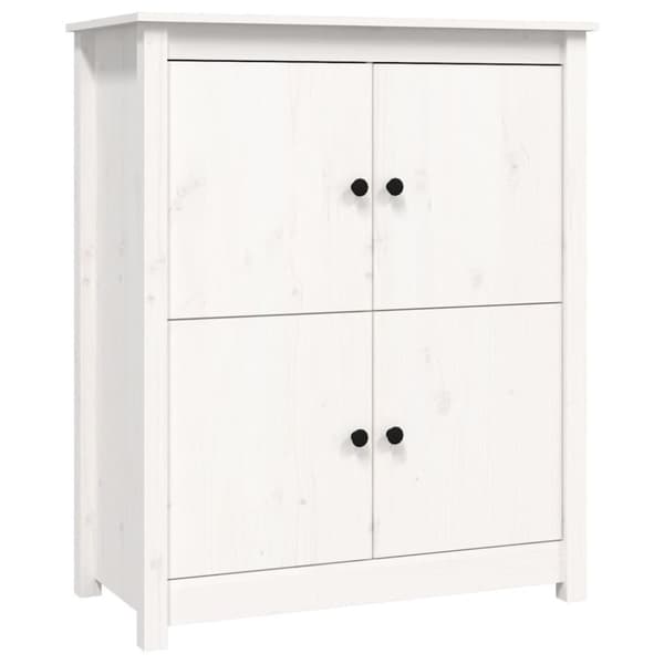 vidaXL skænk 83x41,5x100 cm massivt fyrretræ hvid