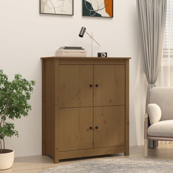vidaXL Senkki hunajanruskea 83x41,5x100 cm täysi mänty