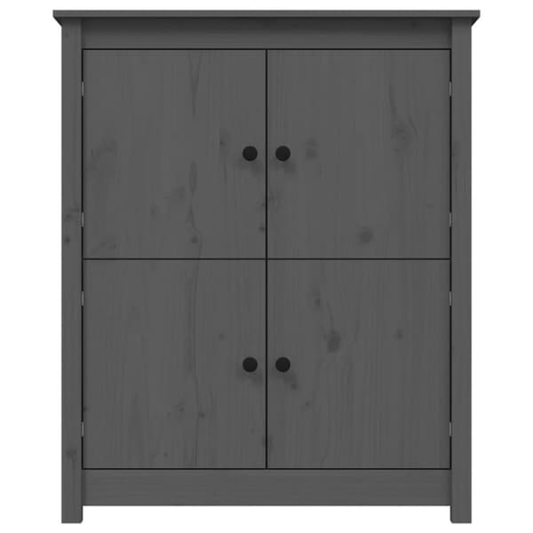 vidaXL skænk 83x41,5x100 cm massivt fyrretræ grå