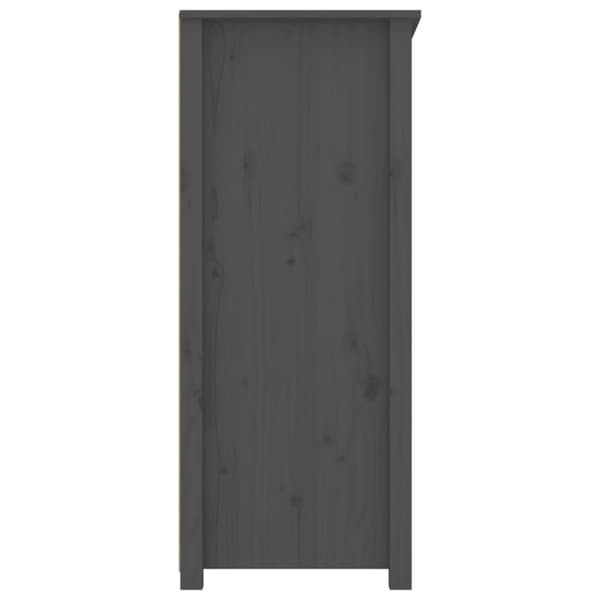 vidaXL skænk 83x41,5x100 cm massivt fyrretræ grå