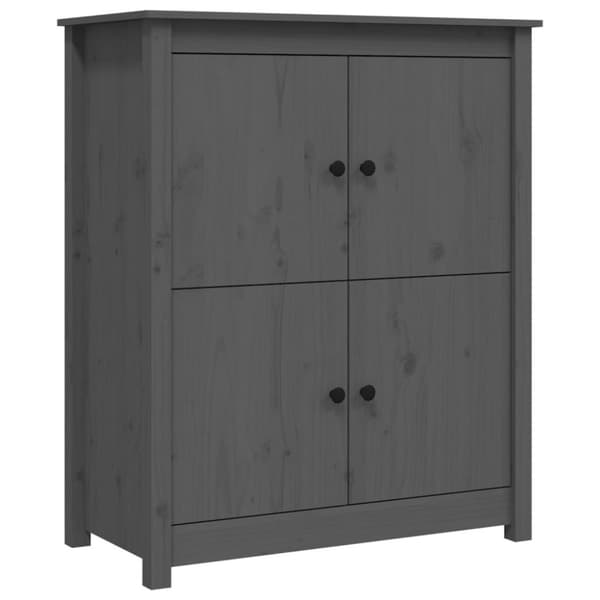 vidaXL skænk 83x41,5x100 cm massivt fyrretræ grå