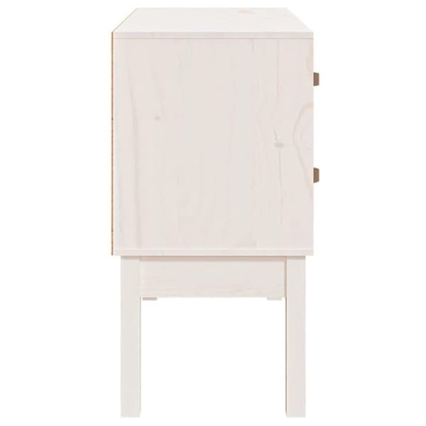vidaXL konsolskab 90x40x78 cm massivt fyrretræ hvid