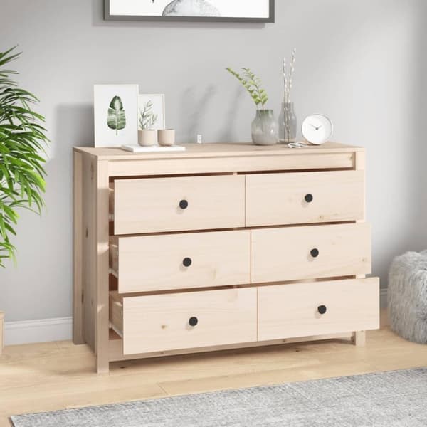 vidaXL kommode 100x40x72 cm massivt fyrretræ