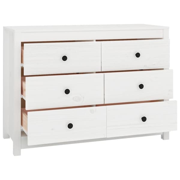 vidaXL kommode 100x40x72 cm massivt fyrretræ hvid