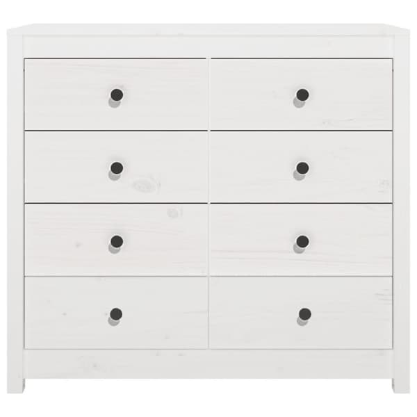vidaXL kommode 100x40x90 cm massivt fyrretræ hvid