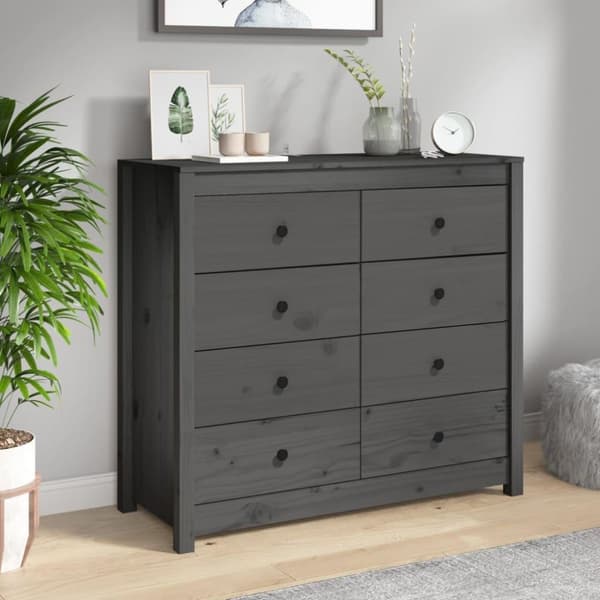 vidaXL Senkki harmaa 100x40x90 cm täysi mänty