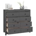 Pikkukuva 7 / 11: vidaXL Senkki harmaa 100x40x90 cm täysi mänty