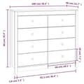 Pikkukuva 10 / 11: vidaXL Senkki harmaa 100x40x90 cm täysi mänty