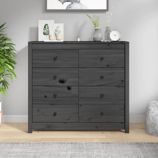 vidaXL Senkki harmaa 100x40x90 cm täysi mänty