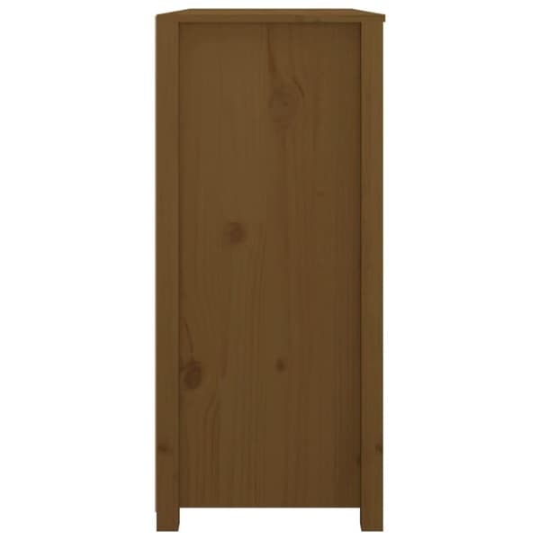 vidaXL kommode 100x40x90 cm massivt fyrretræ gyldenbrun