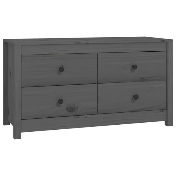 vidaXL kommode 100x40x54 cm massivt fyrretræ grå