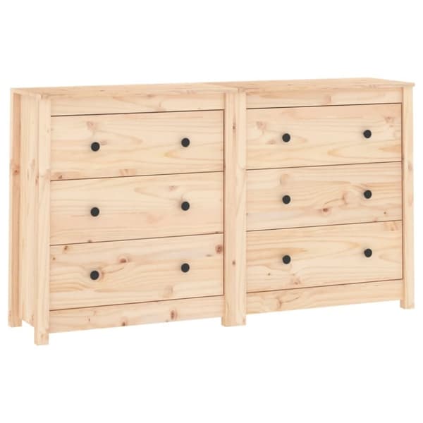 vidaXL skænk 140x35x80 cm massivt fyrretræ