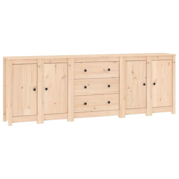 vidaXL skænk 230x35x80 cm massivt fyrretræ