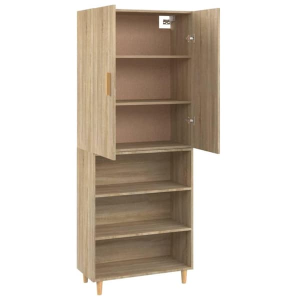 vidaXL Kaappi Sonoma tammi 69,5x34x180 cm tekninen puu