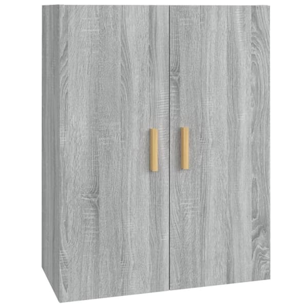 vidaXL Highboard grå sonoma 69,5x34x180 cm konstruert tre