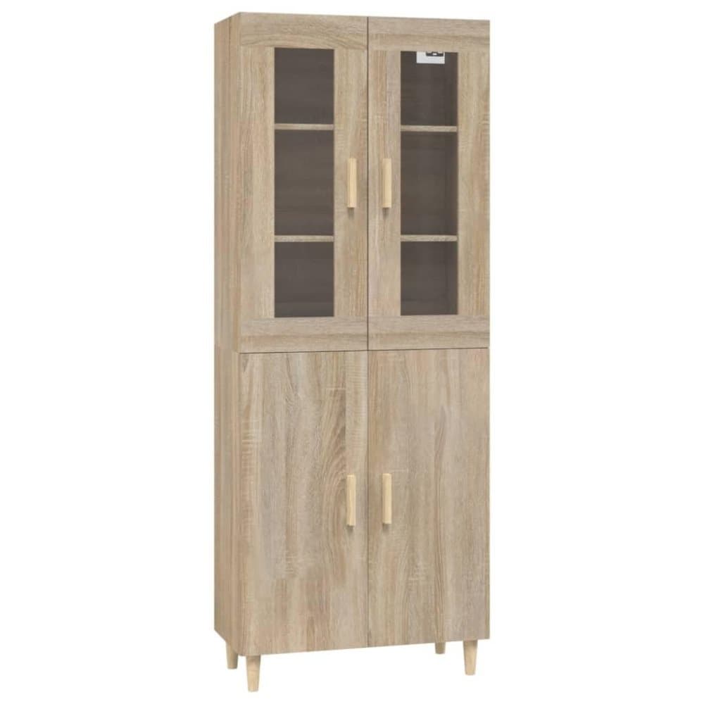 vidaXL Högskåp sonoma-ek 70x34x180 cm konstruerat trä