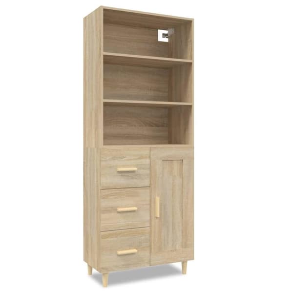 vidaXL Highboard sonoma eik konstruert tre