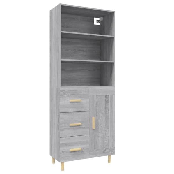 vidaXL Highboard grå sonoma konstruert tre