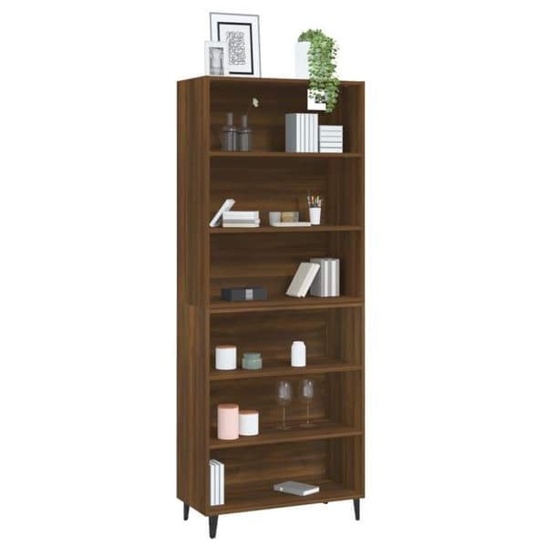vidaXL Highboard brun eik konstruert tre