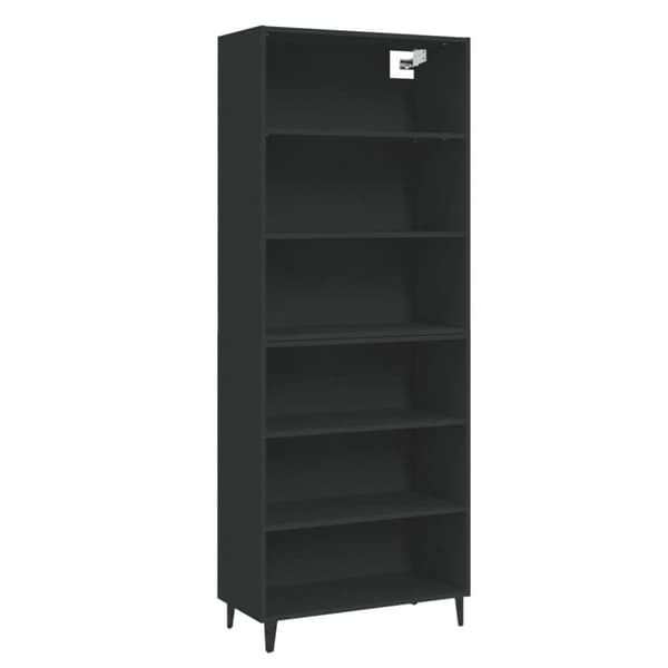vidaXL Highboard svart konstruert tre
