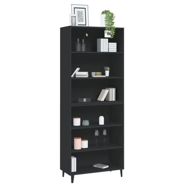 vidaXL Highboard svart konstruert tre