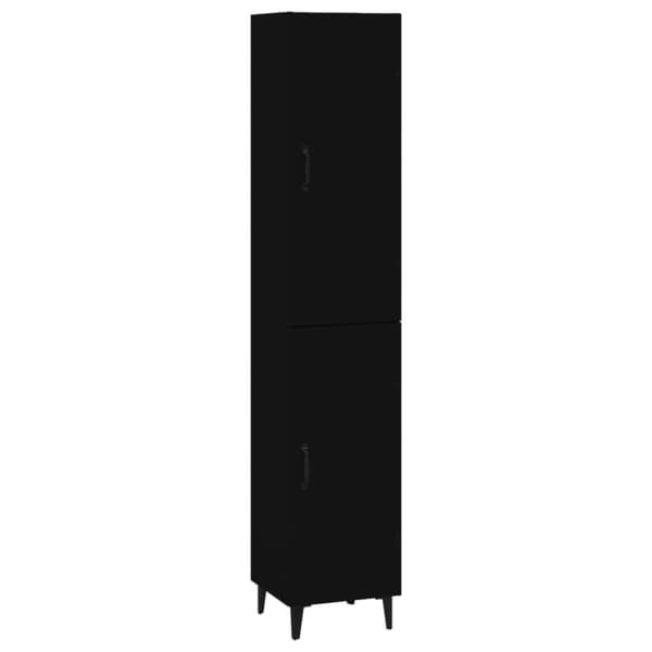 vidaXL skab 34,5x34x180 cm konstrueret træ sort