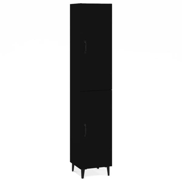 vidaXL skab 34,5x34x180 cm konstrueret træ sort