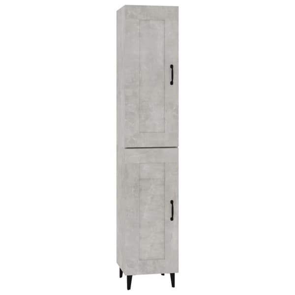 vidaXL Highboard betonggrå 35x34x180 cm konstruert tre