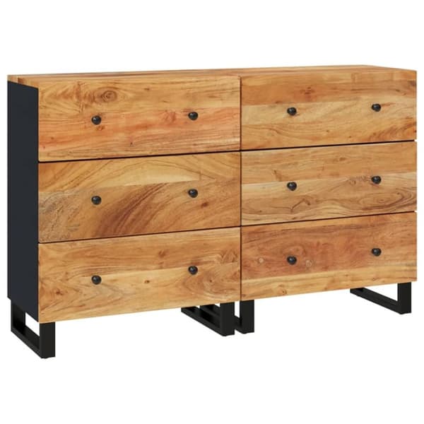 vidaXL Skjenker 2 stk 60x33x75 cm heltre akasie
