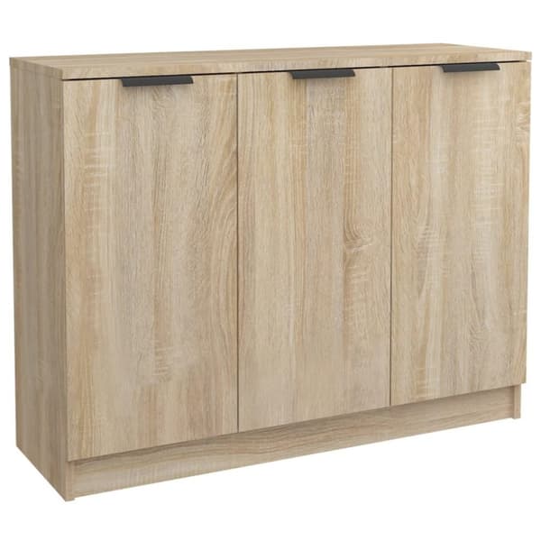 vidaXL skænk 90,5x30x70 cm konstrueret træ sonoma-eg