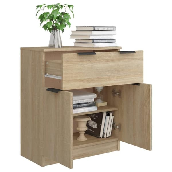 vidaXL skænk 60x30x70 cm konstrueret træ sonoma-eg