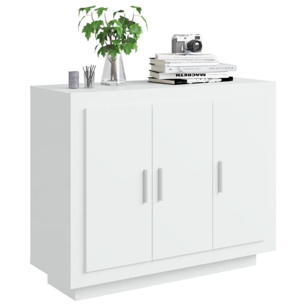 vidaXL skænk 92x35x75 cm konstrueret træ hvid