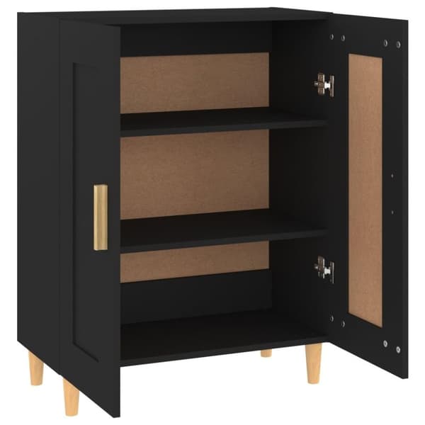 vidaXL Senkki musta 69,5x34x90 cm tekninen puu