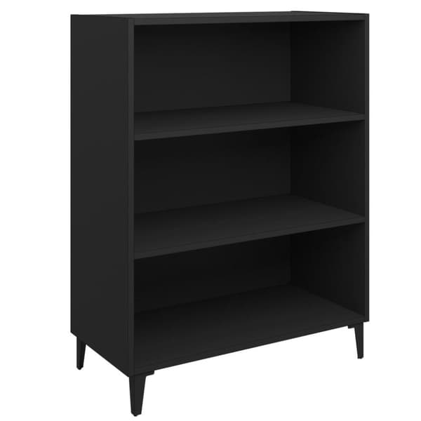 vidaXL Senkki musta 69,5x32,5x90 cm tekninen puu