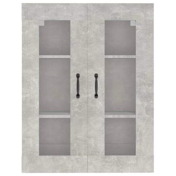 vidaXL Riippuva seinäkaappi betoninharmaa 69,5x34x90 cm
