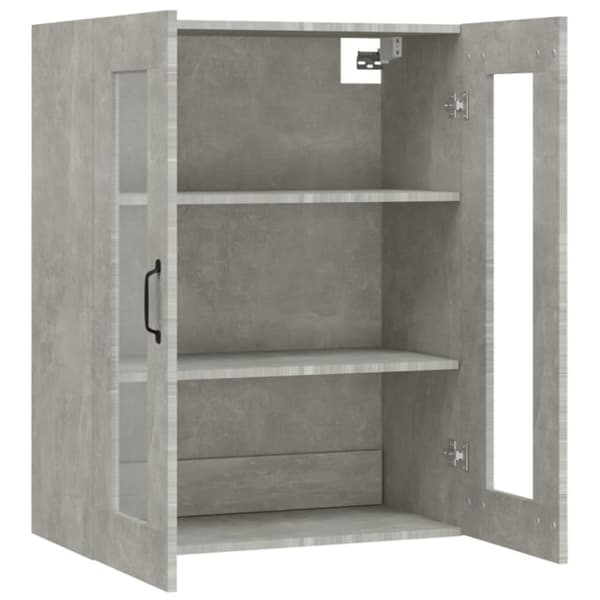 vidaXL Riippuva seinäkaappi betoninharmaa 69,5x34x90 cm