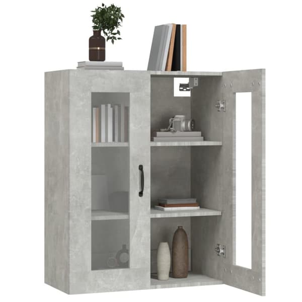 vidaXL Riippuva seinäkaappi betoninharmaa 69,5x34x90 cm