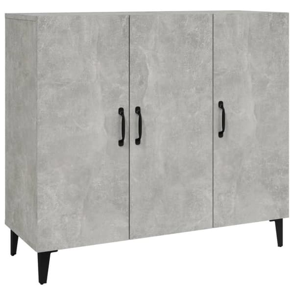 vidaXL Senkki betoninharmaa 90x34x80 cm tekninen puu