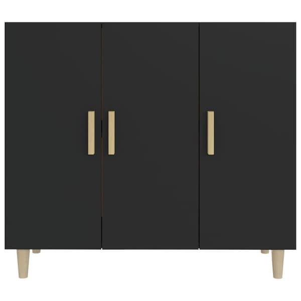 vidaXL Senkki musta 90x34x80 cm tekninen puu