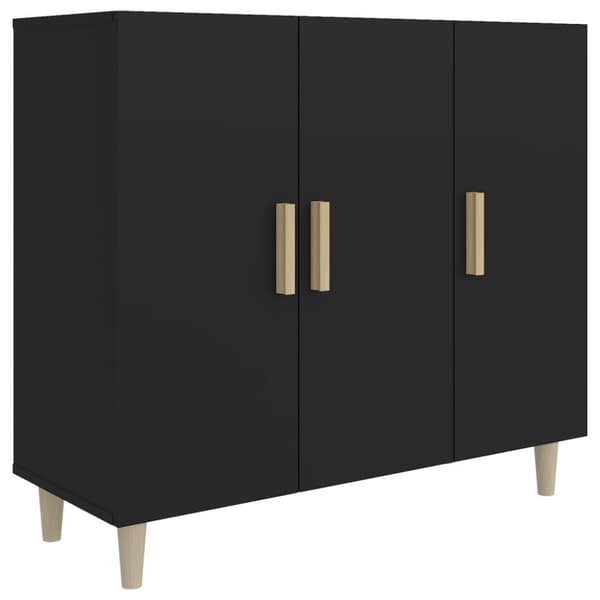 vidaXL Senkki musta 90x34x80 cm tekninen puu
